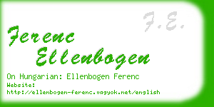 ferenc ellenbogen business card